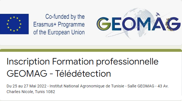 Inscription Formation professionnelle GEOMAG - Télédétection